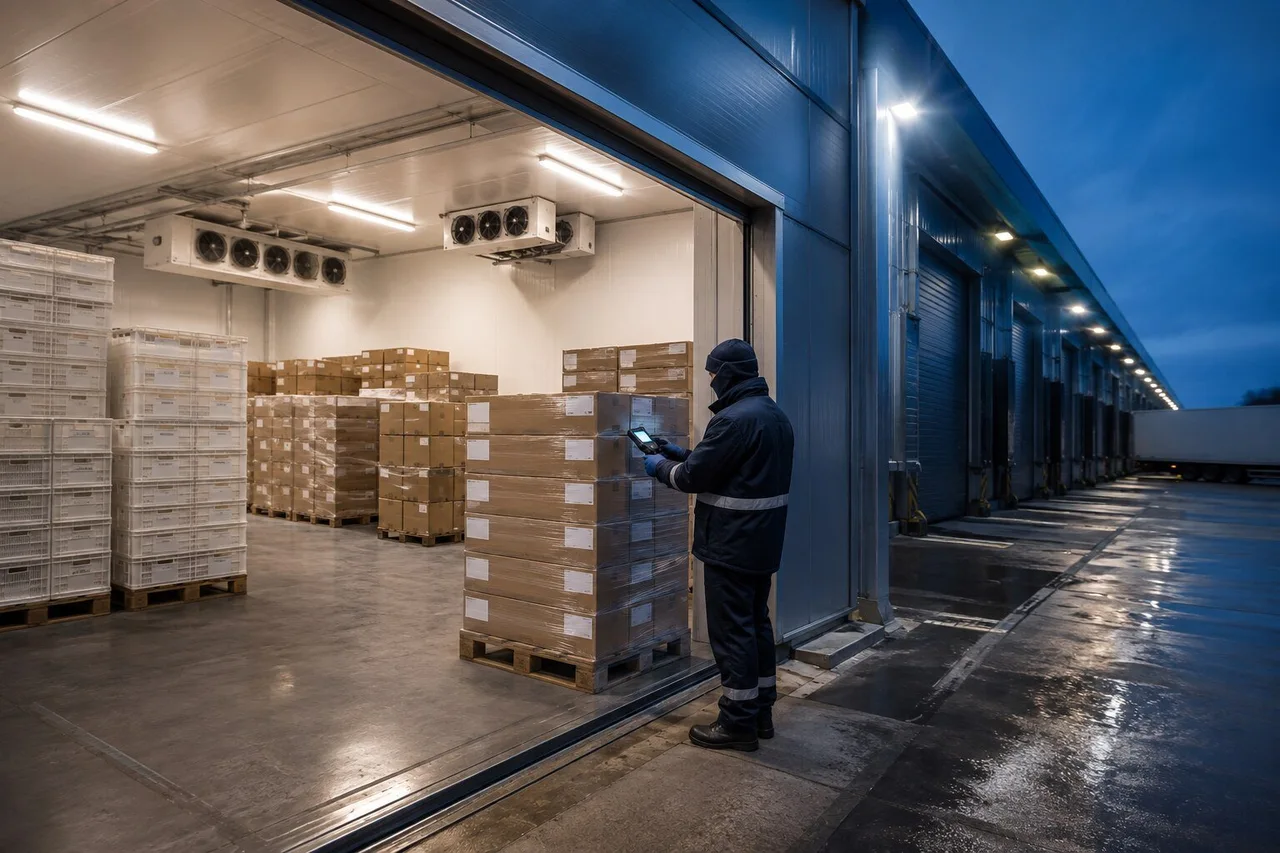 Illustration of refrigerated food distribution